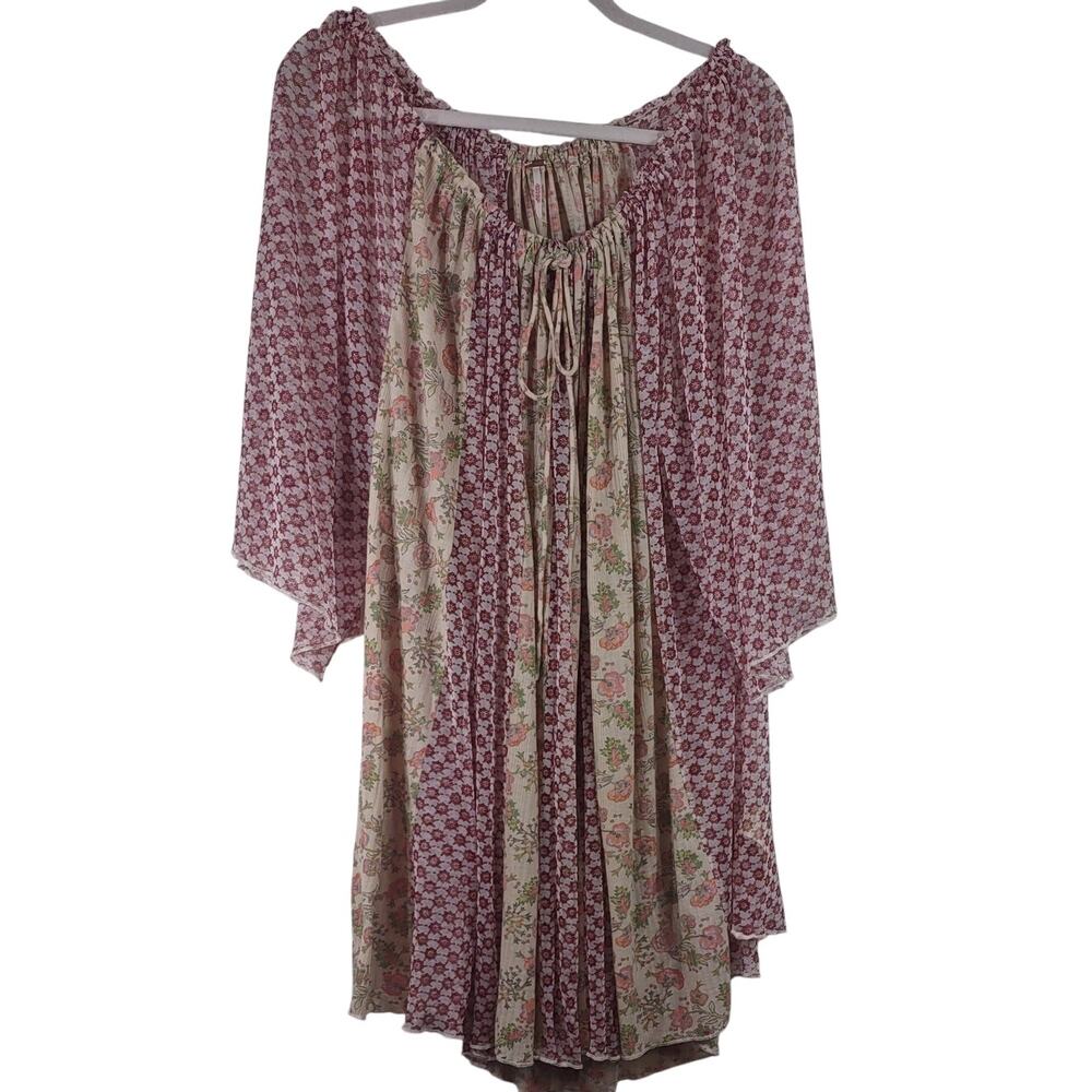 Free People Boho Sheer Mini Dress, Size Large